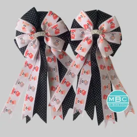 * Show Bows: Foxes on Black