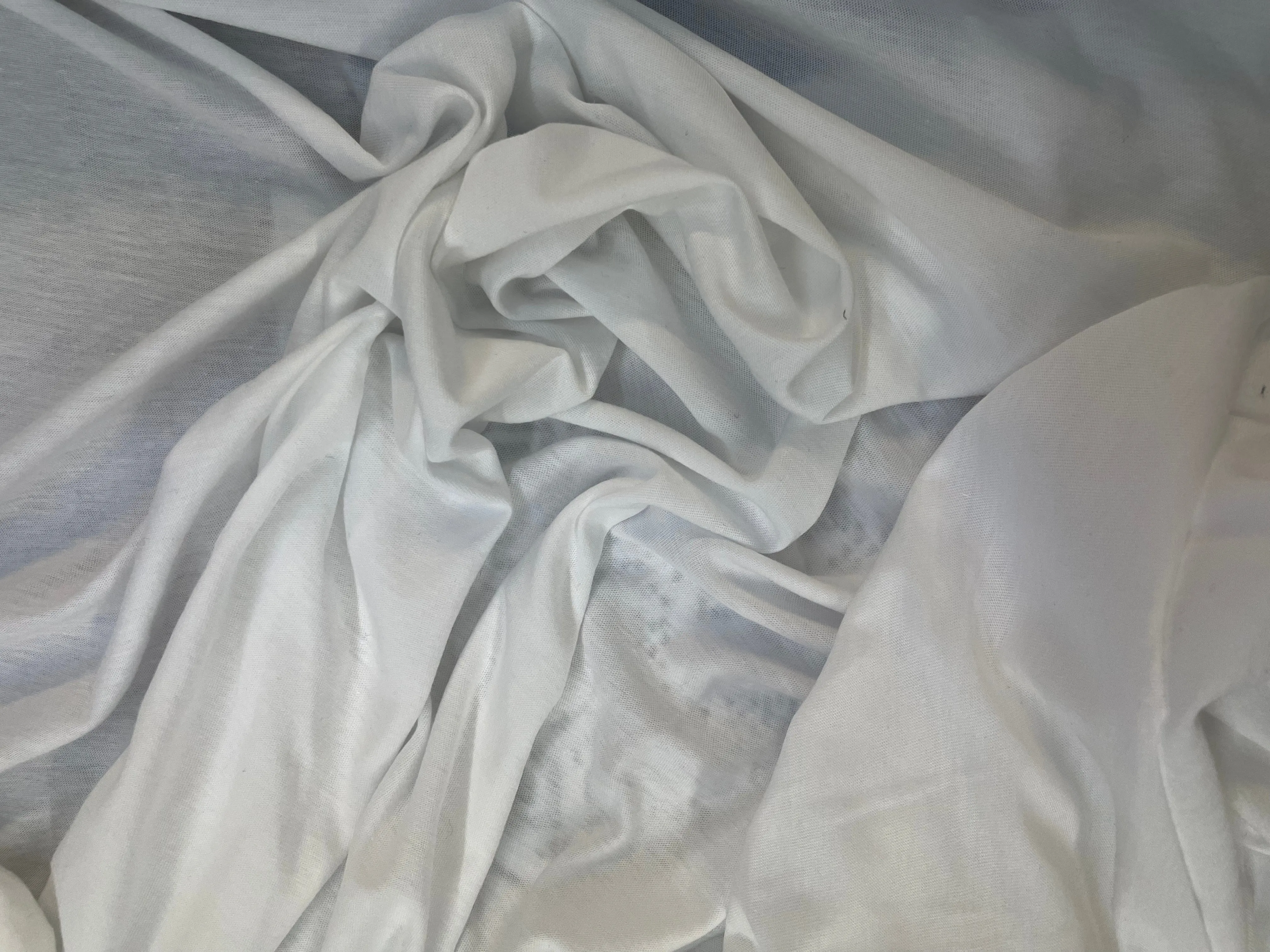 100% Cotton Jersey - White