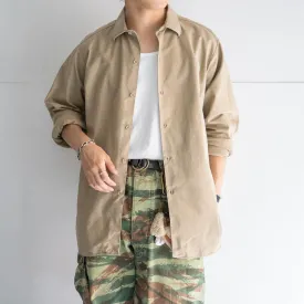 1960-70s French military basic chino shirt 'dead stock' -1 wash-