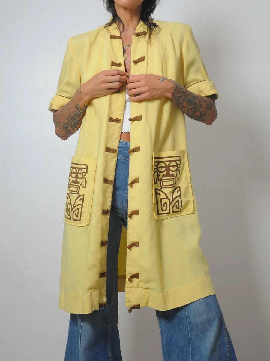 1960's Hawaiian Tiki Pocket Robe