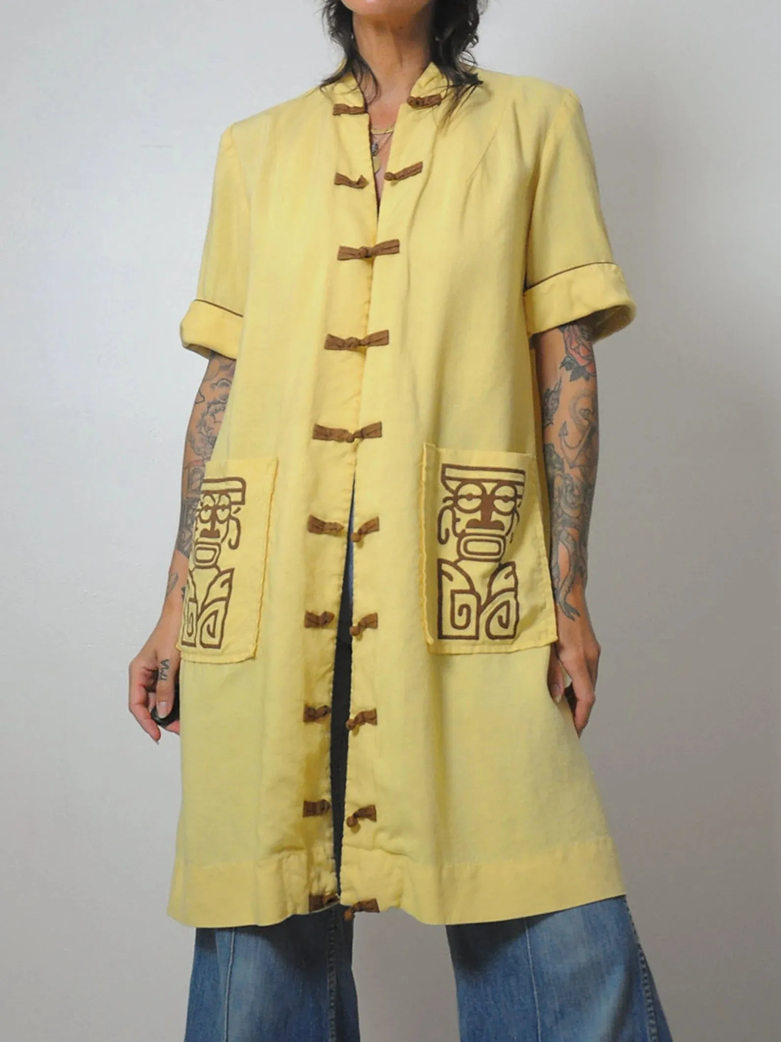 1960's Hawaiian Tiki Pocket Robe