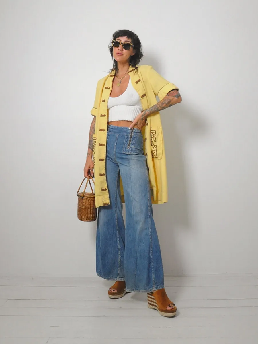 1960's Hawaiian Tiki Pocket Robe