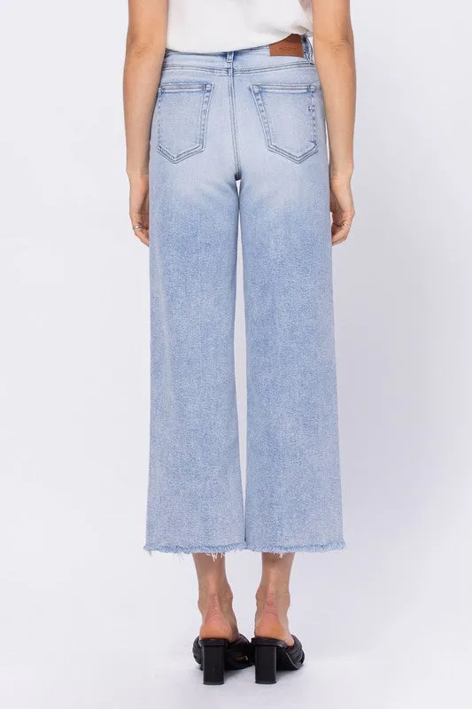 27” Inseam High Waist Cropped Wide Pants