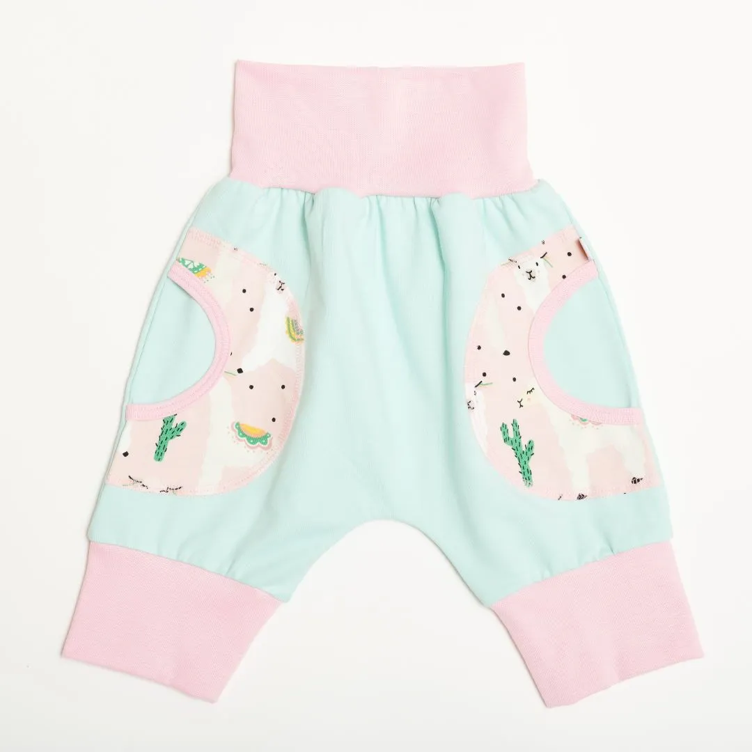 3/4 Pants "Jersey Spearmint/Alpakas Pink"