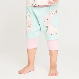 3/4 Pants "Jersey Spearmint/Alpakas Pink"