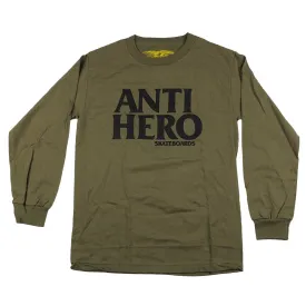Anti-Hero Black Hero L/S - Military Green/Black - Men's T-Shirt