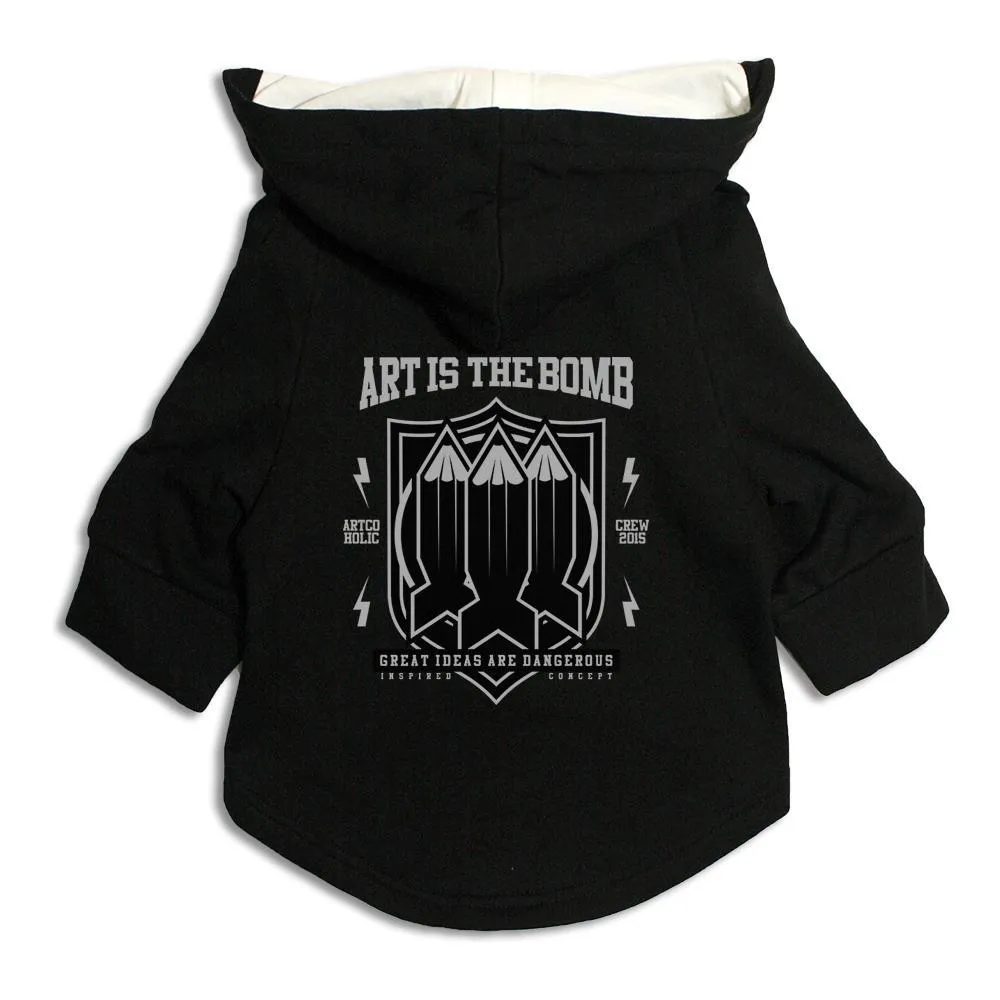 Art Is The Bomb Dog Hoodie Jacket