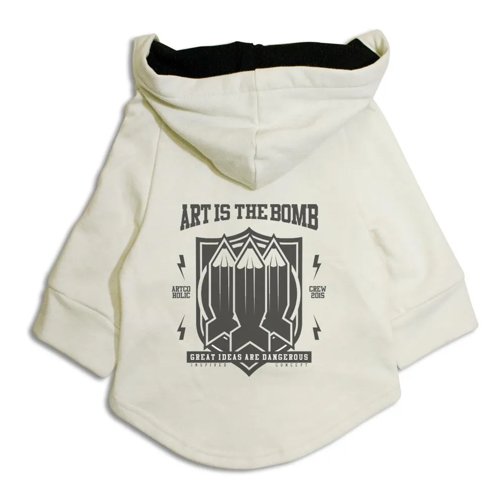 Art Is The Bomb Dog Hoodie Jacket