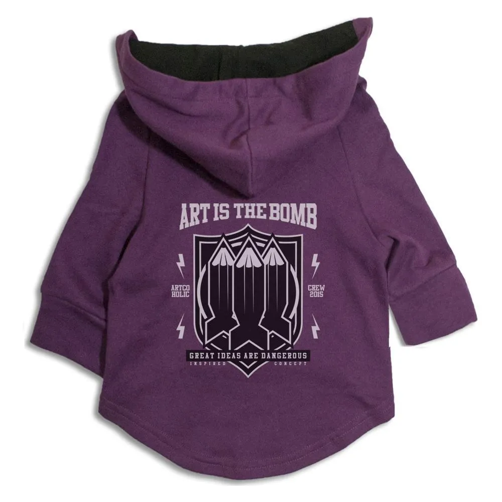 Art Is The Bomb Dog Hoodie Jacket