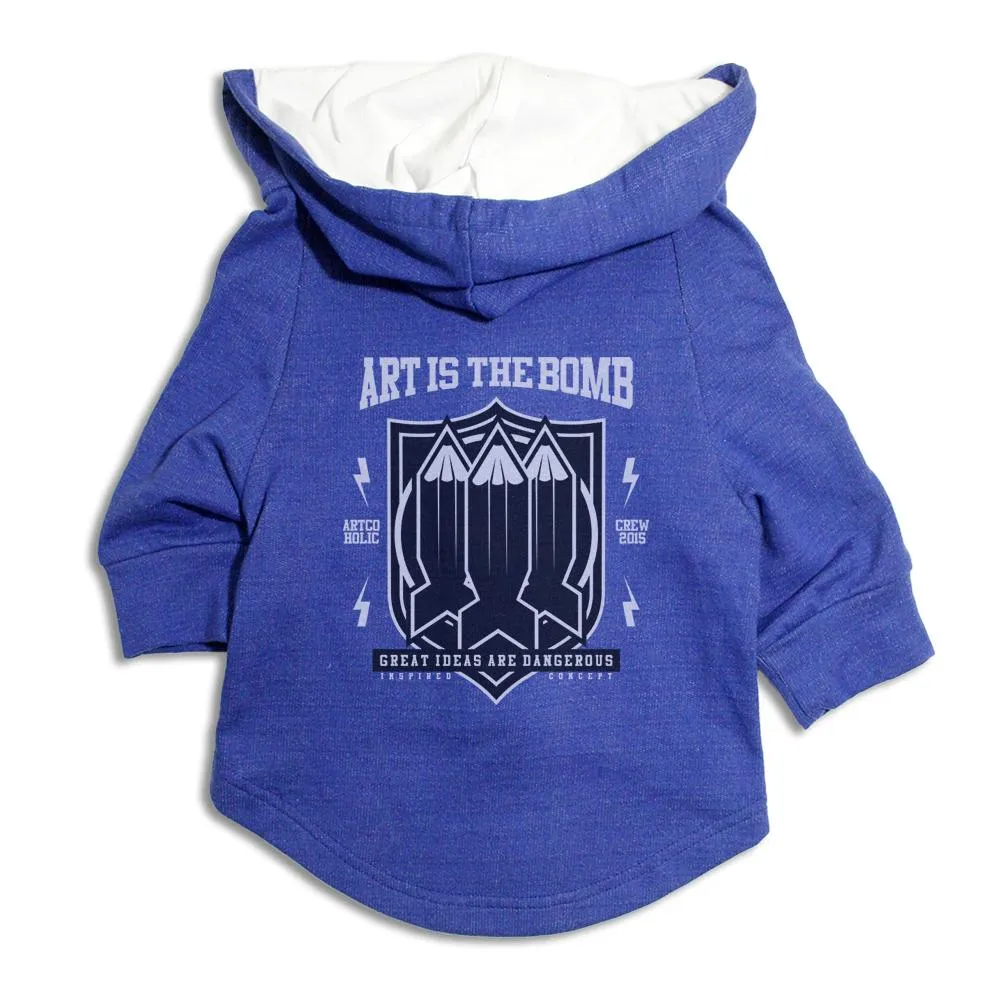 Art Is The Bomb Dog Hoodie Jacket