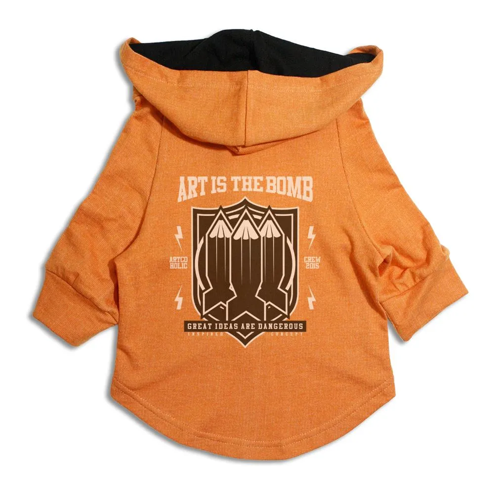 Art Is The Bomb Dog Hoodie Jacket