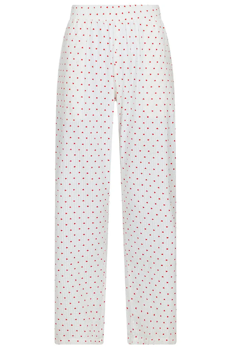 Astra Heart Pants | White | Bukser fra Neo Noir