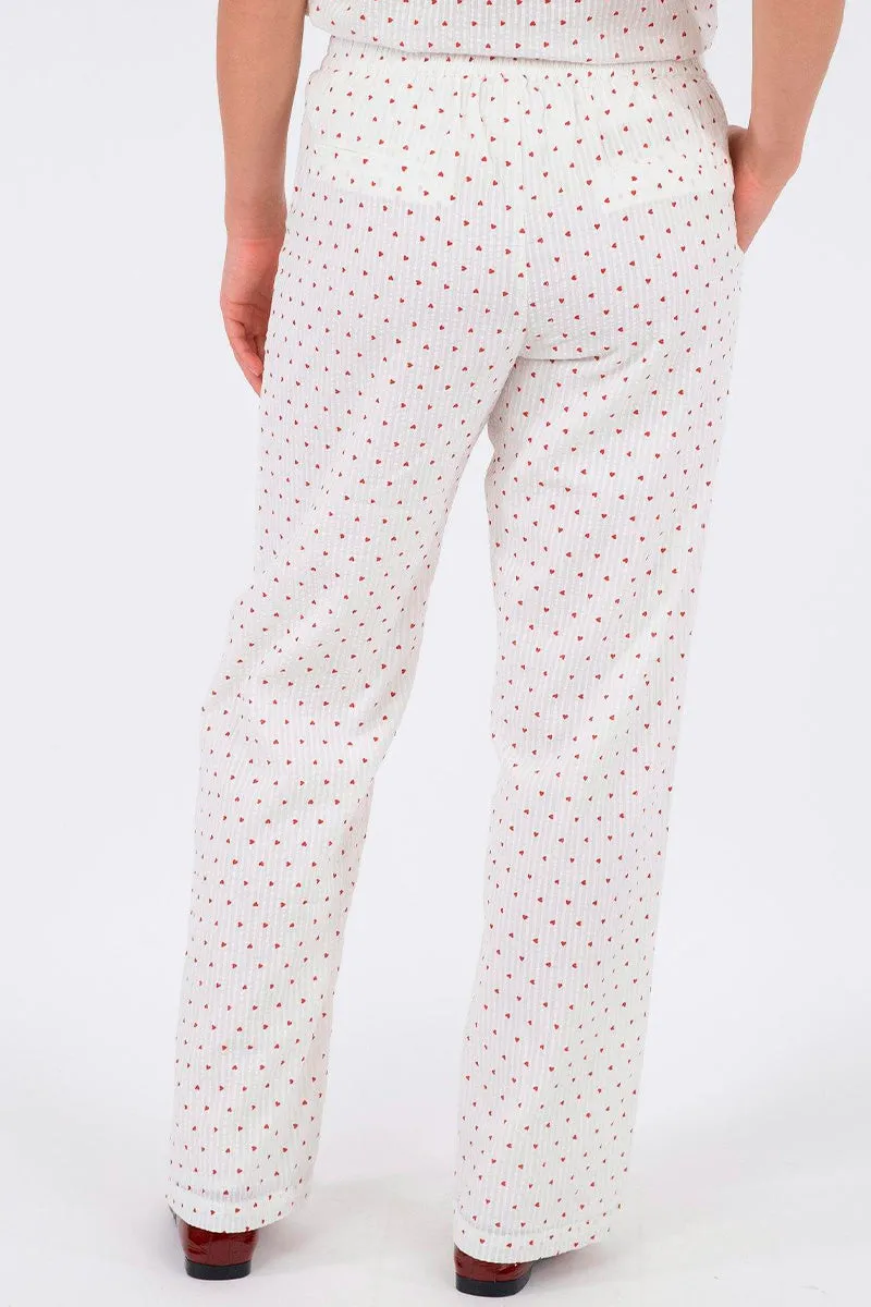 Astra Heart Pants | White | Bukser fra Neo Noir
