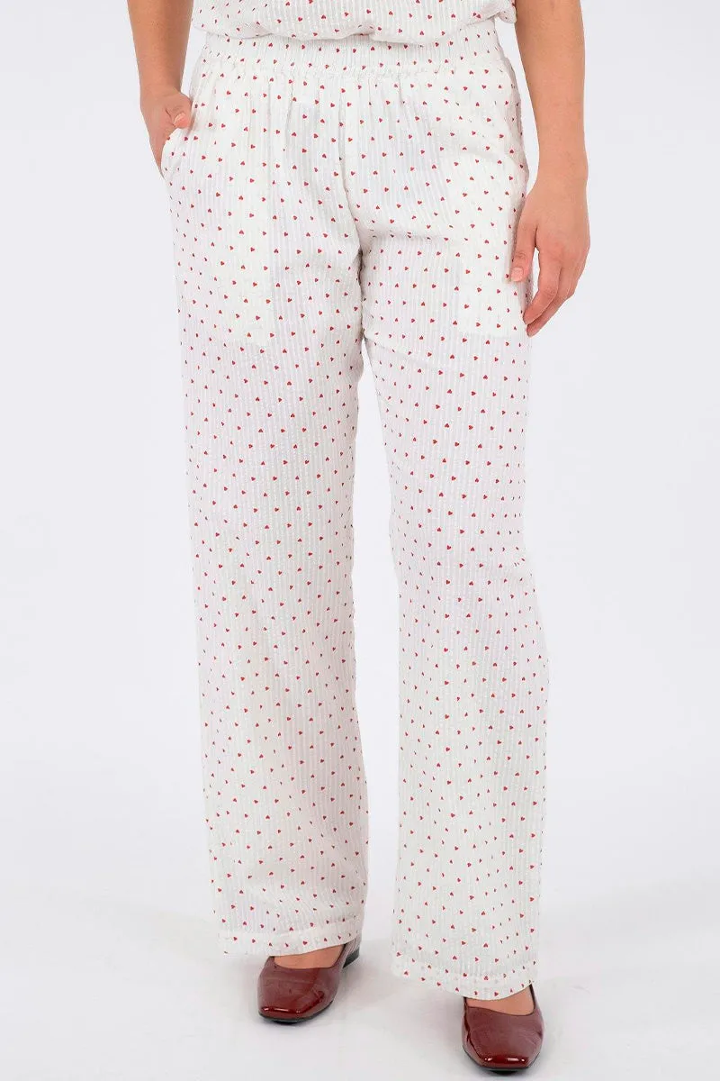 Astra Heart Pants | White | Bukser fra Neo Noir