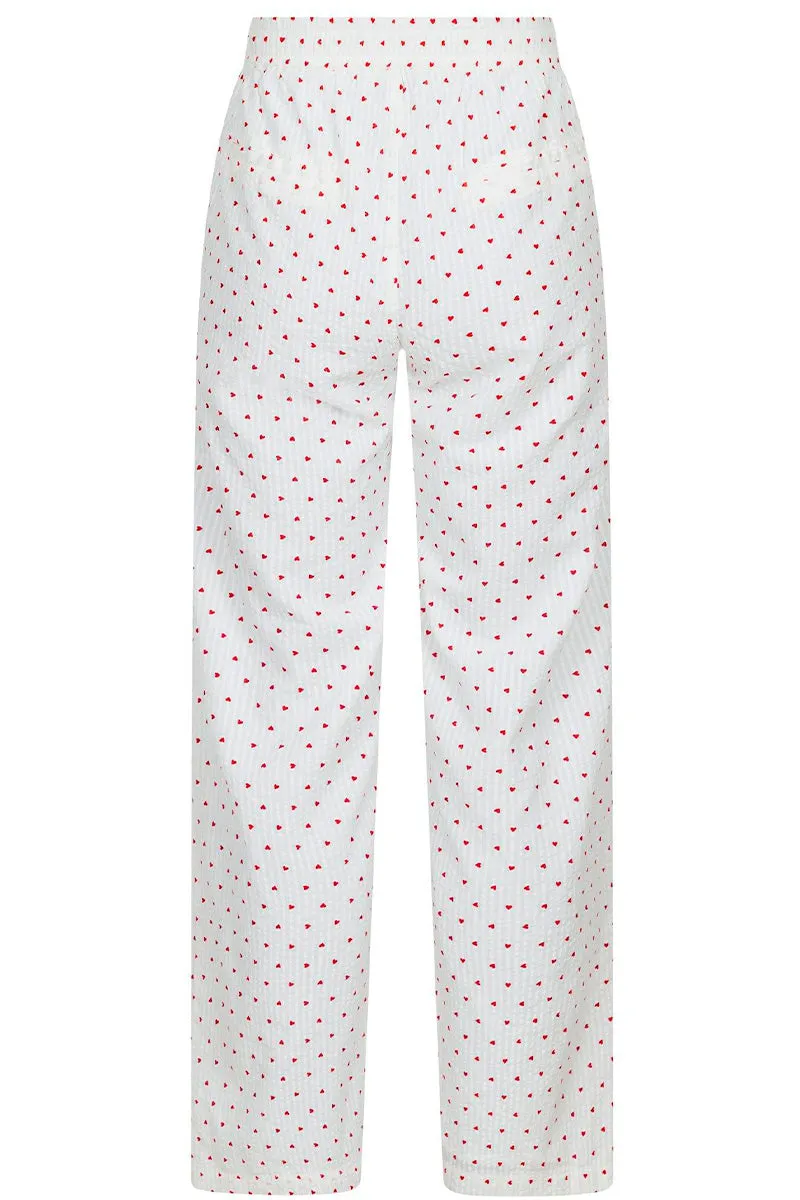 Astra Heart Pants | White | Bukser fra Neo Noir