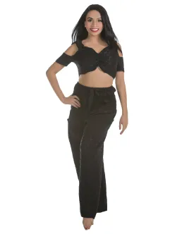 Belly Dance Pant & Top Costume Set | BEYOND BASICS BELLYDANCE ENSEMBLE