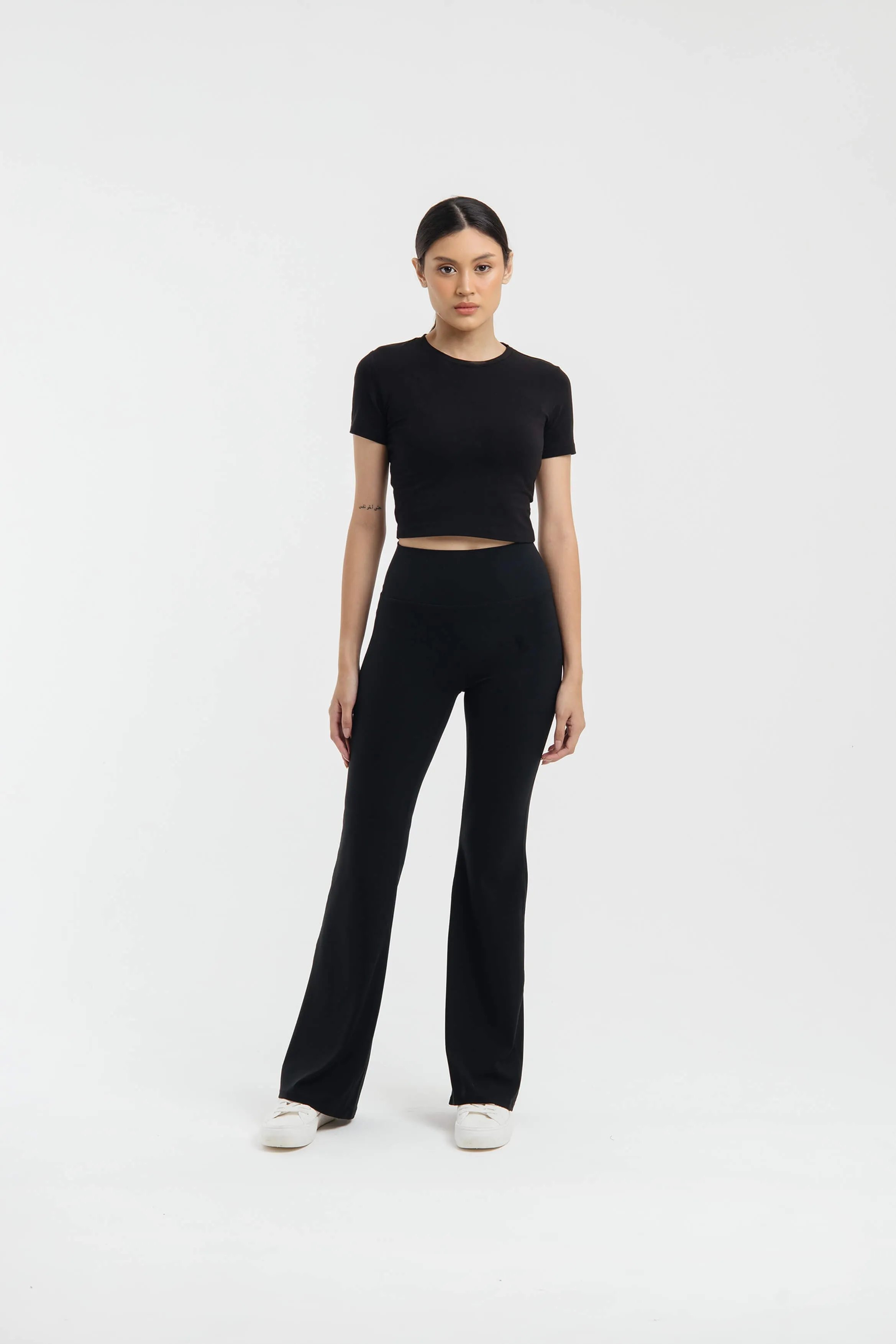 Black Bamboo Flare Pants