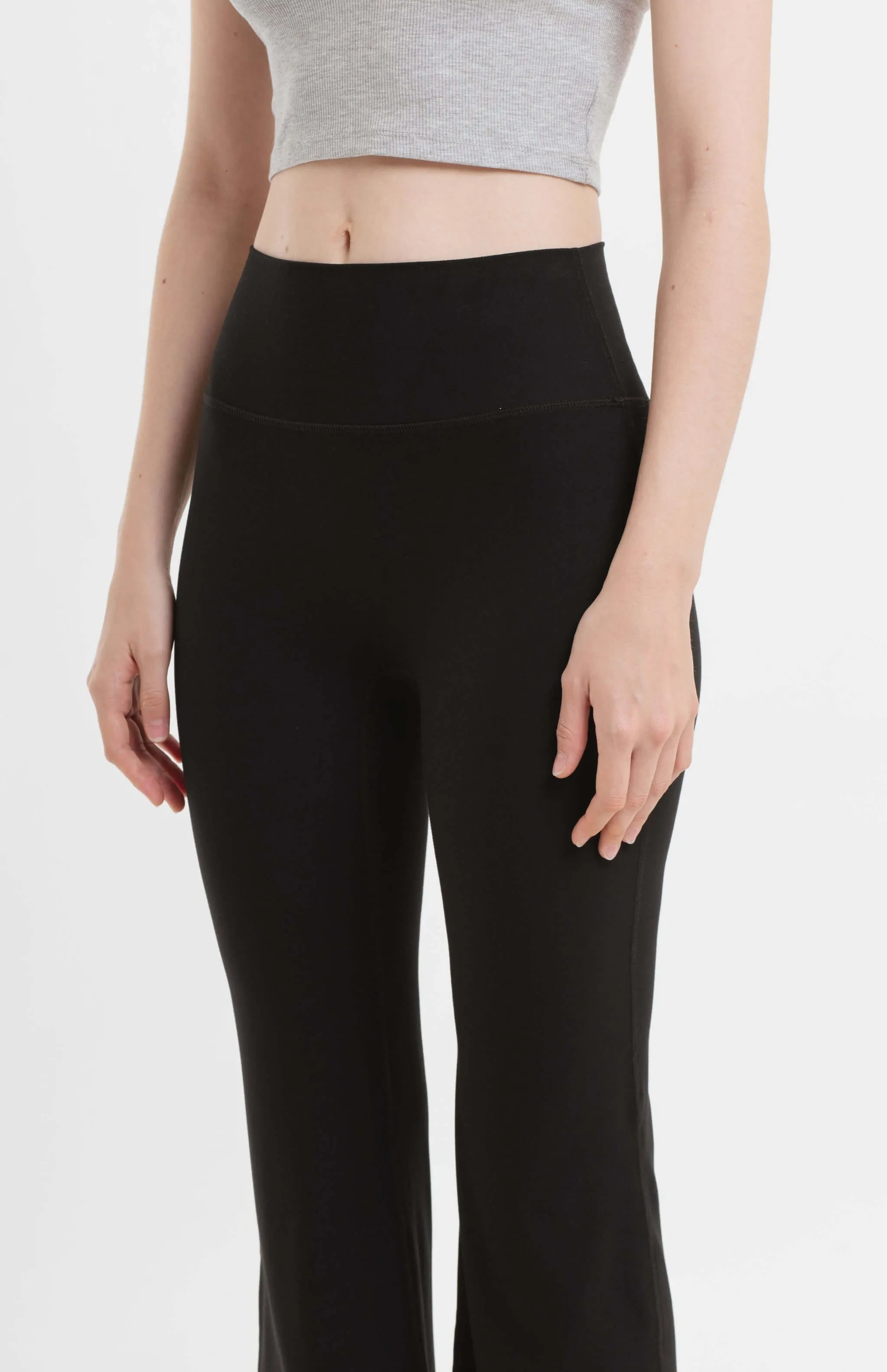 Black Bamboo Flare Pants