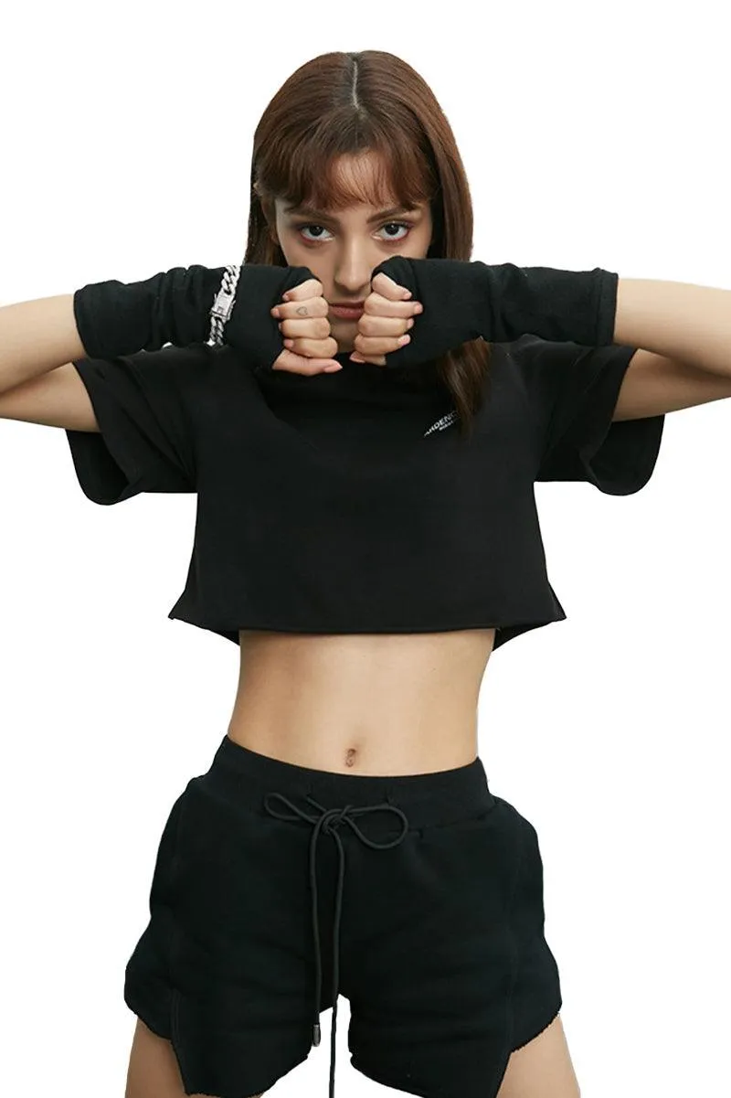 Black Crop T-Shirt