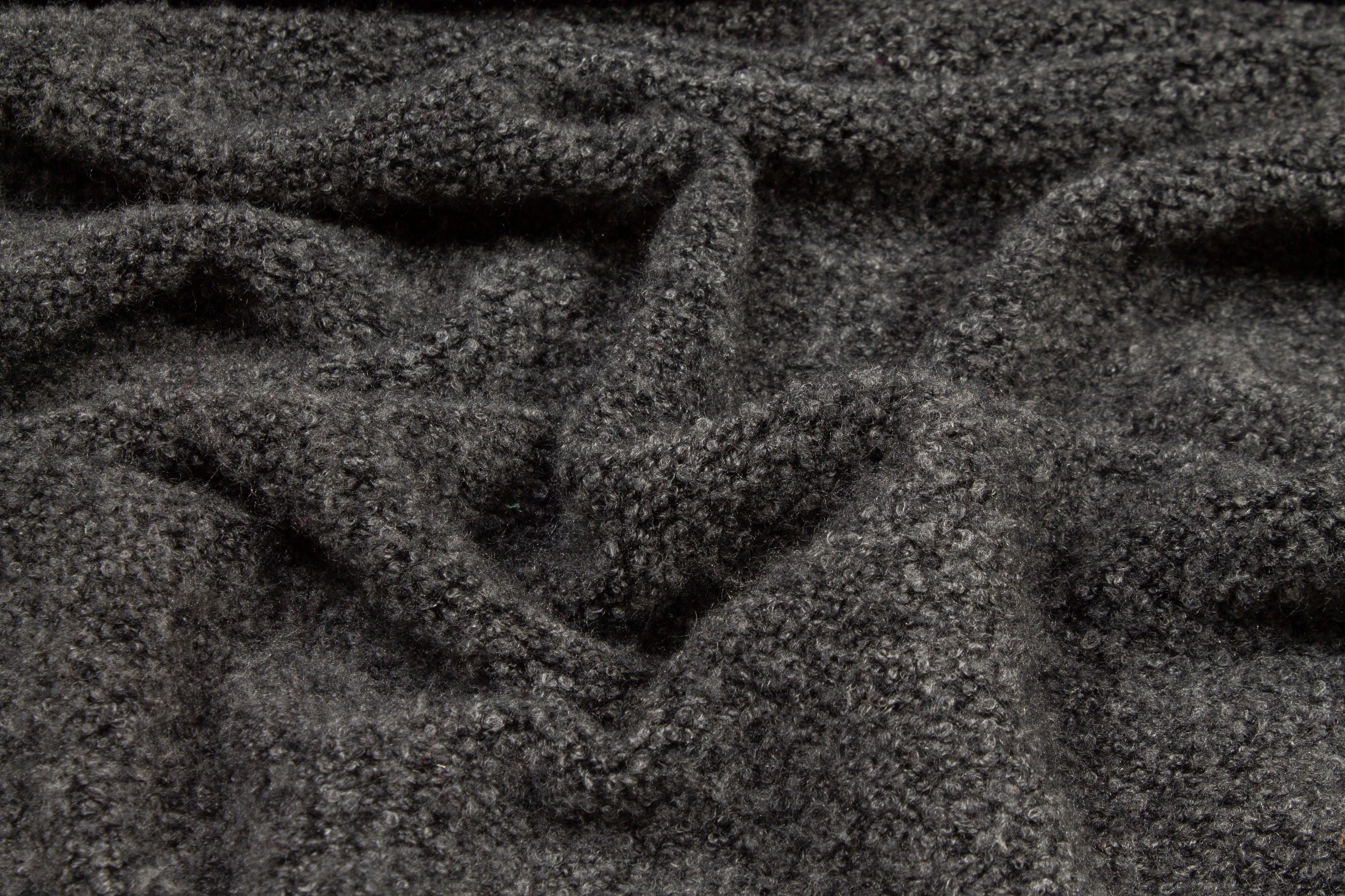 Charcoal Gray Wool Jersey Knit