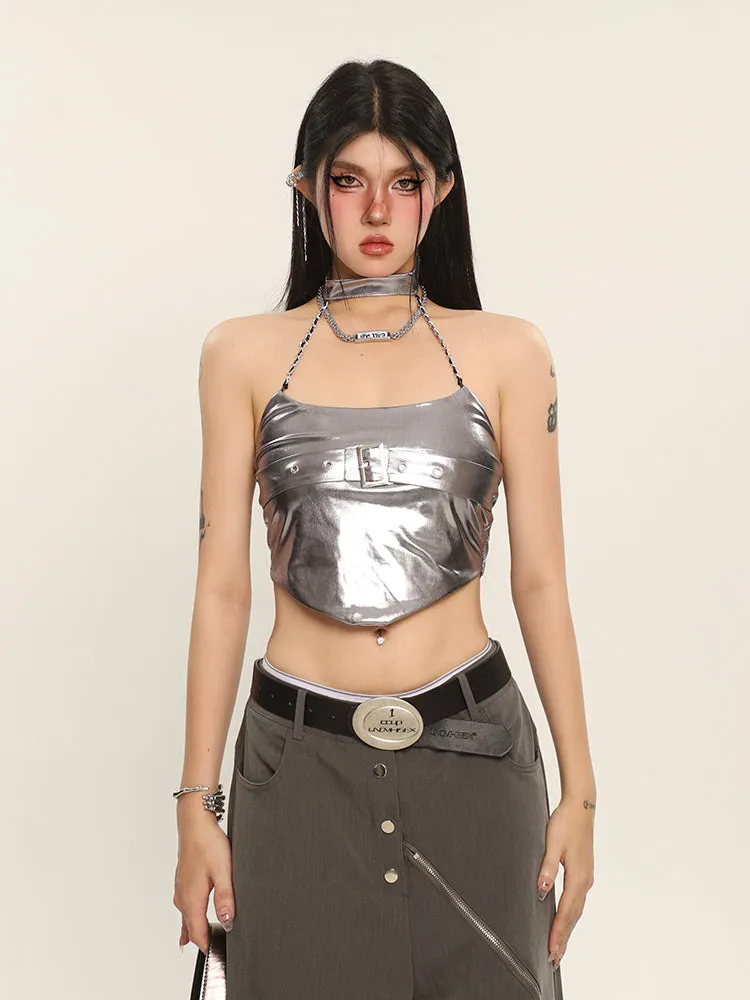 China Solid Color Cut Out Multi-Zipper Straight Wide Leg Pants