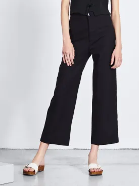 Cranston Pant in Black Stretch Linen