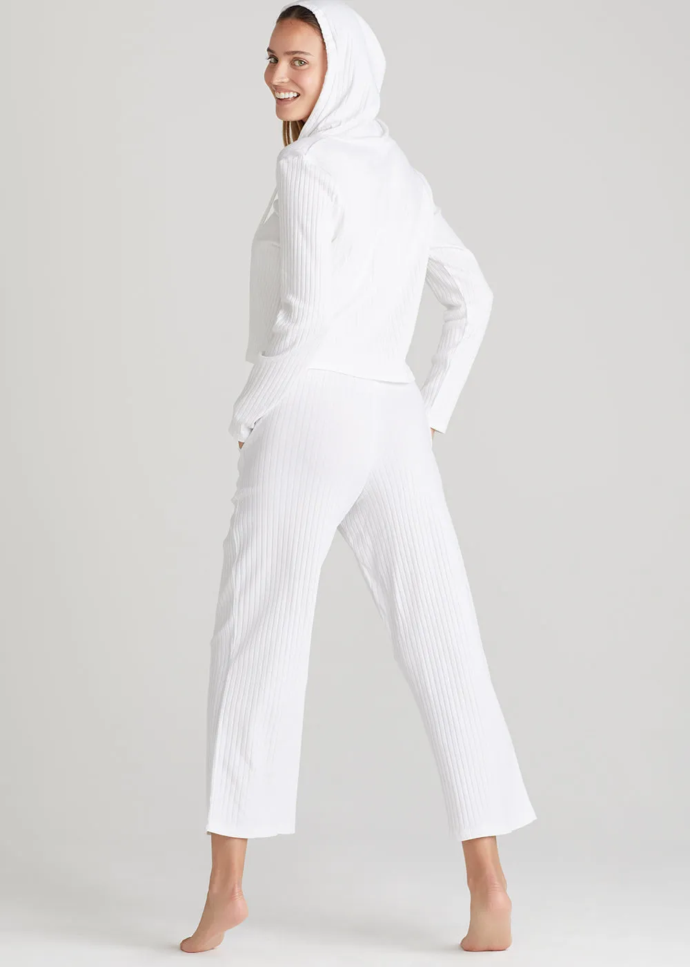 Cropped Lounge Pant - Cotton Rib