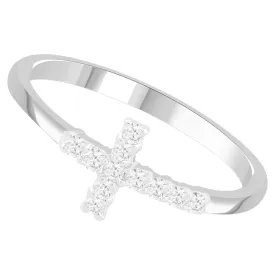 Cross Diamond Ring