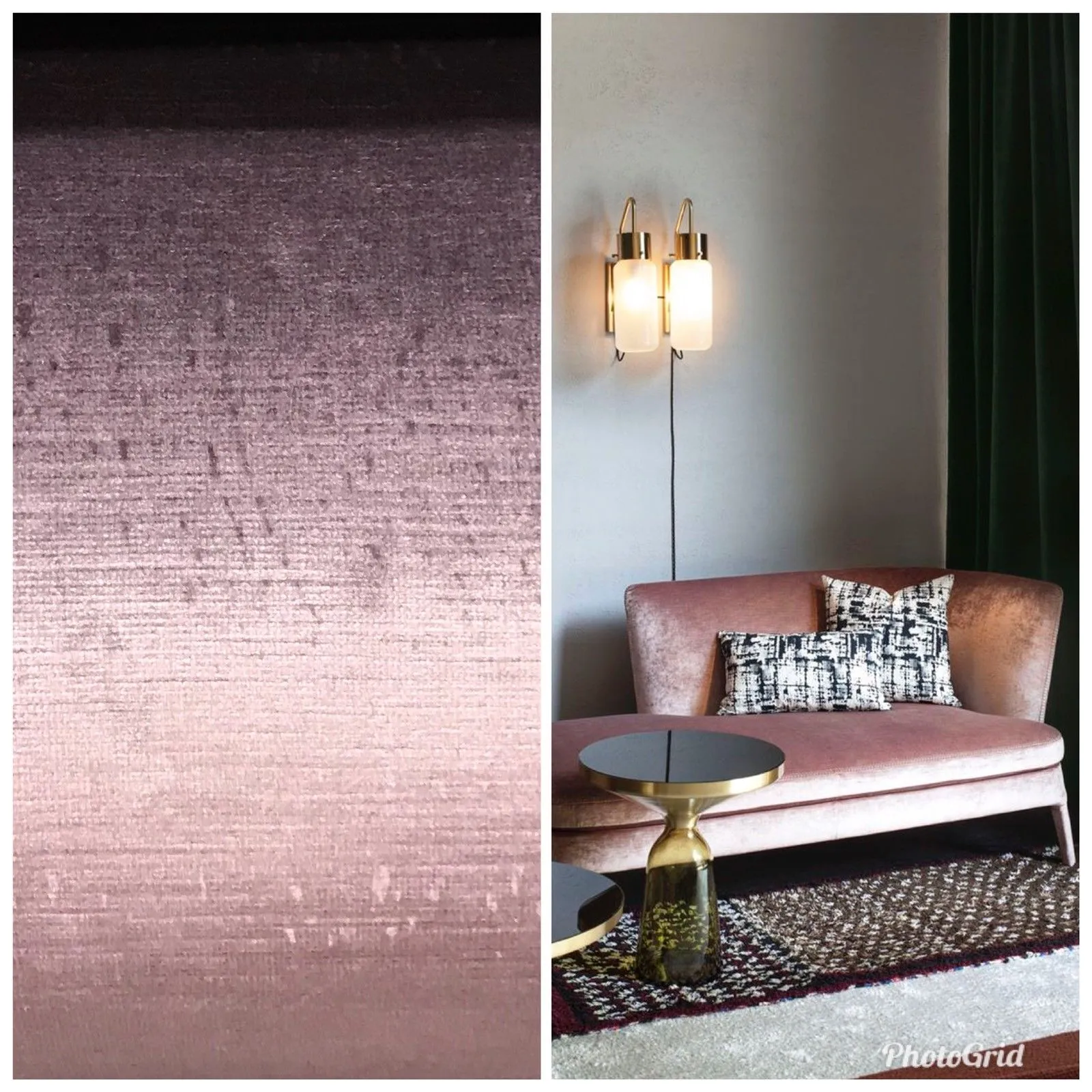 Designer- Belgium- Antique Inspired Velvet Fabric - Violet Pink - Upholstery