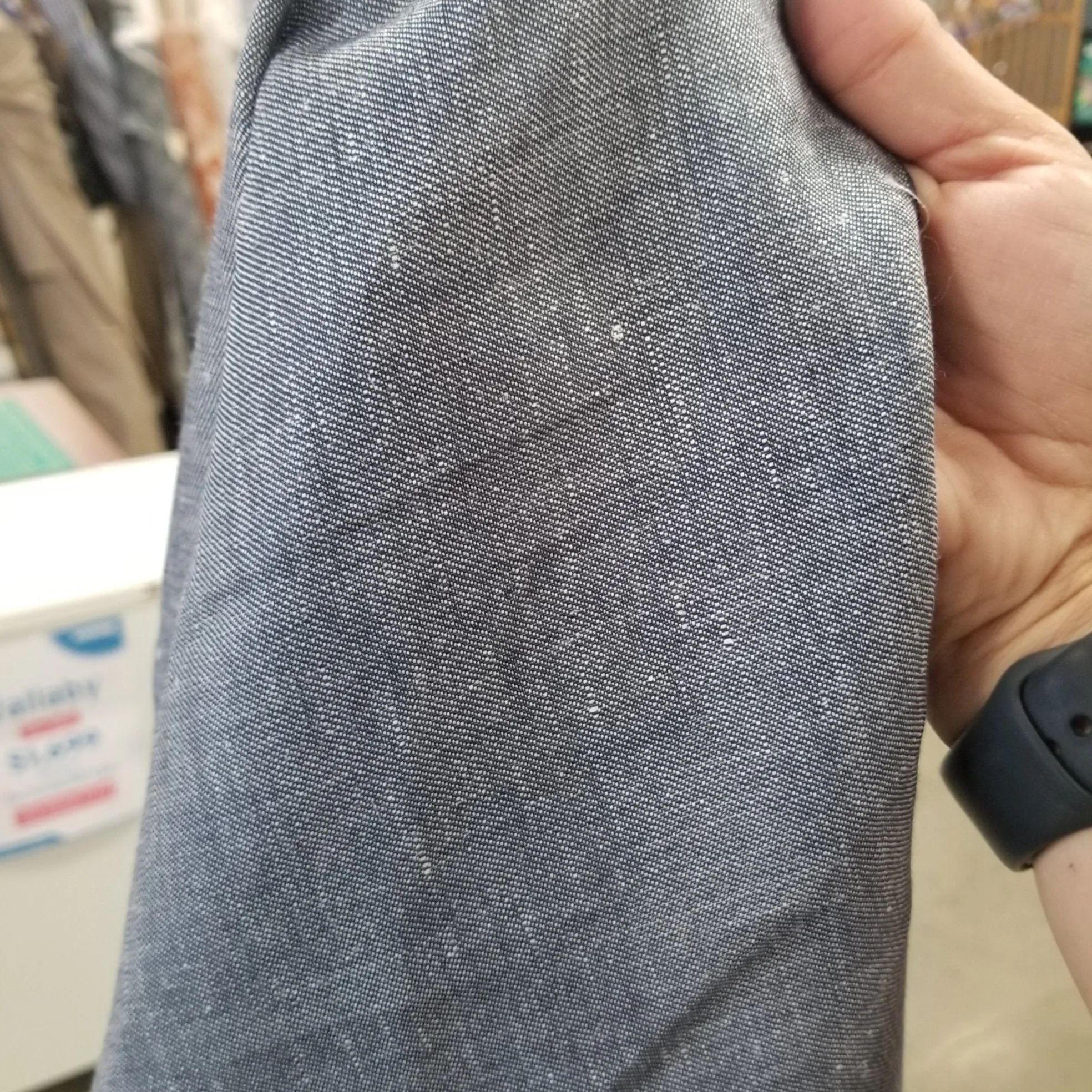 Designer European Deadstock 100% Linen Chambray Denim Shirting Woven- by the yard