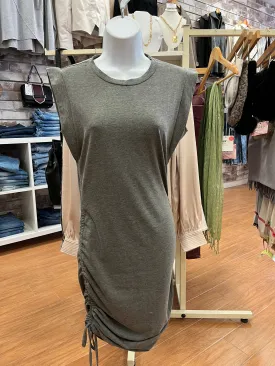 Drawstring Body Dress Gray