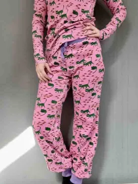 DUNS Adult Baggy Pants - Cat Pink