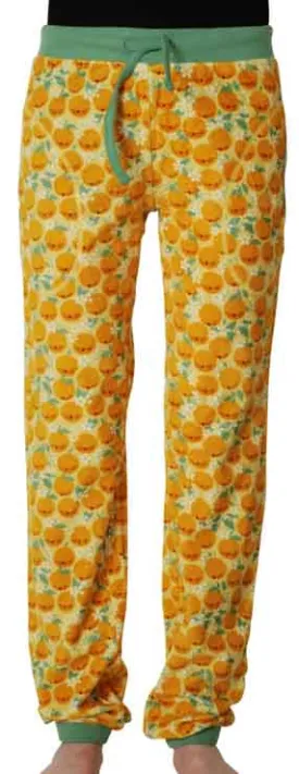 DUNS Adult Baggy Pants - Oranges Yellow Velour