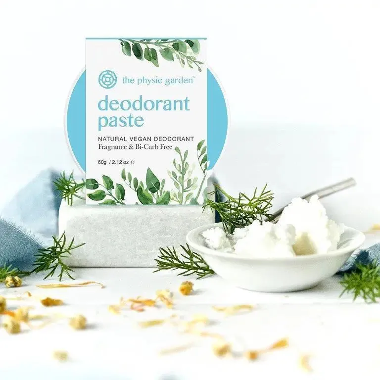 Fragrance & Bi-Carb Free Vegan Deodorant 60g by The physic garden