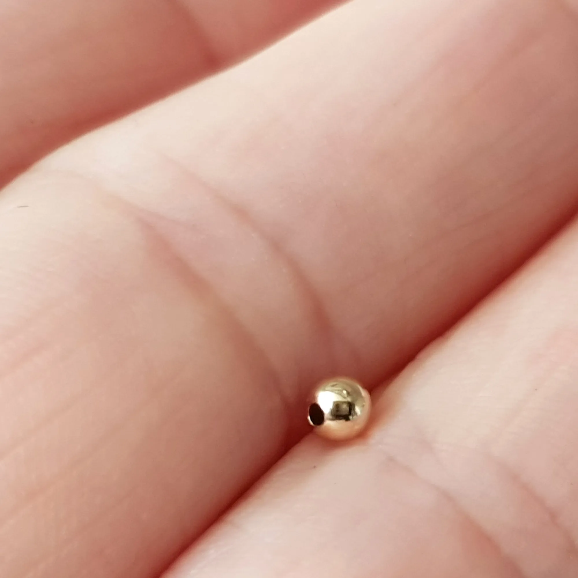 Genuine Solid Yellow Gold Findings - 14ct Plain Round Beads | Precious Metal Findings