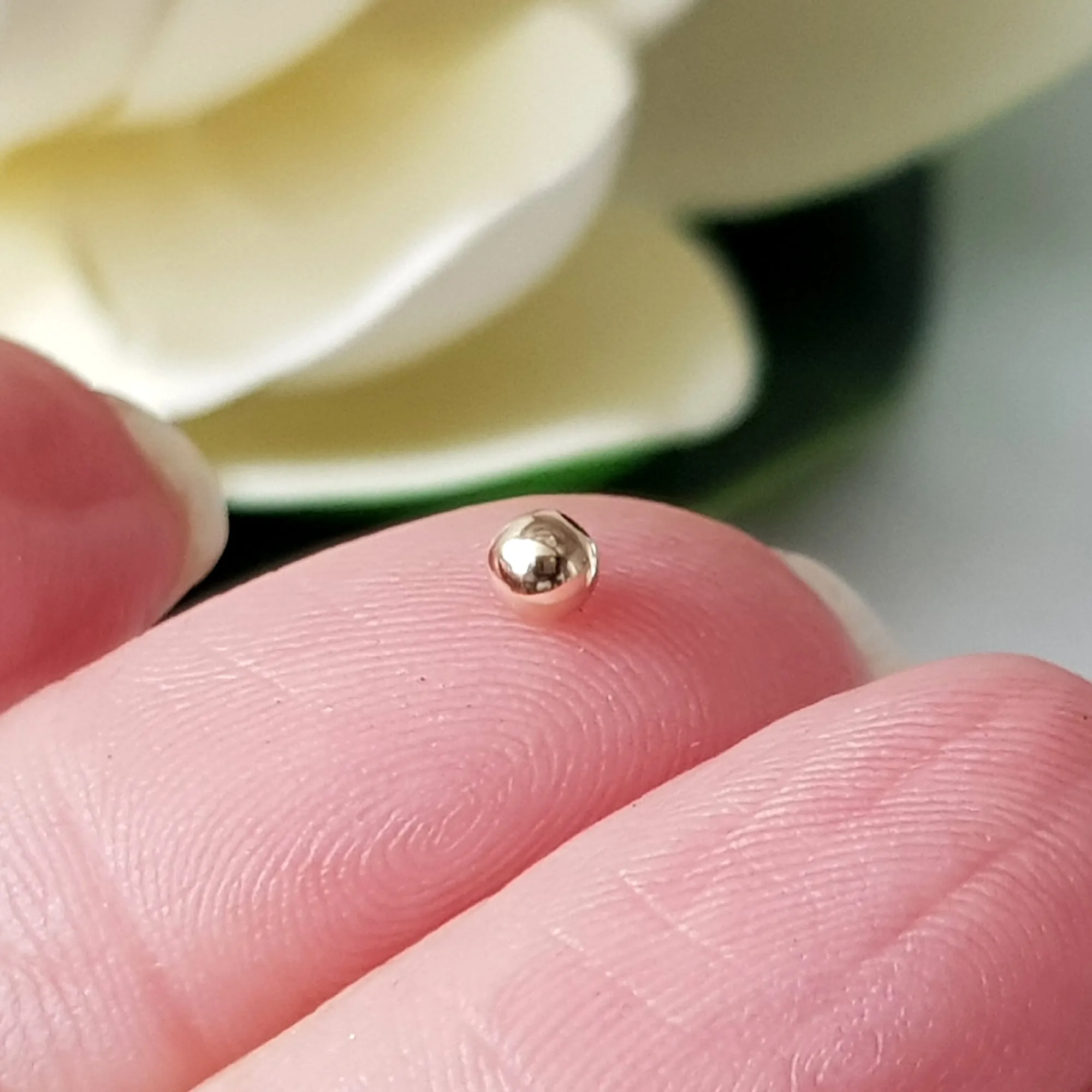 Genuine Solid Yellow Gold Findings - 14ct Plain Round Beads | Precious Metal Findings