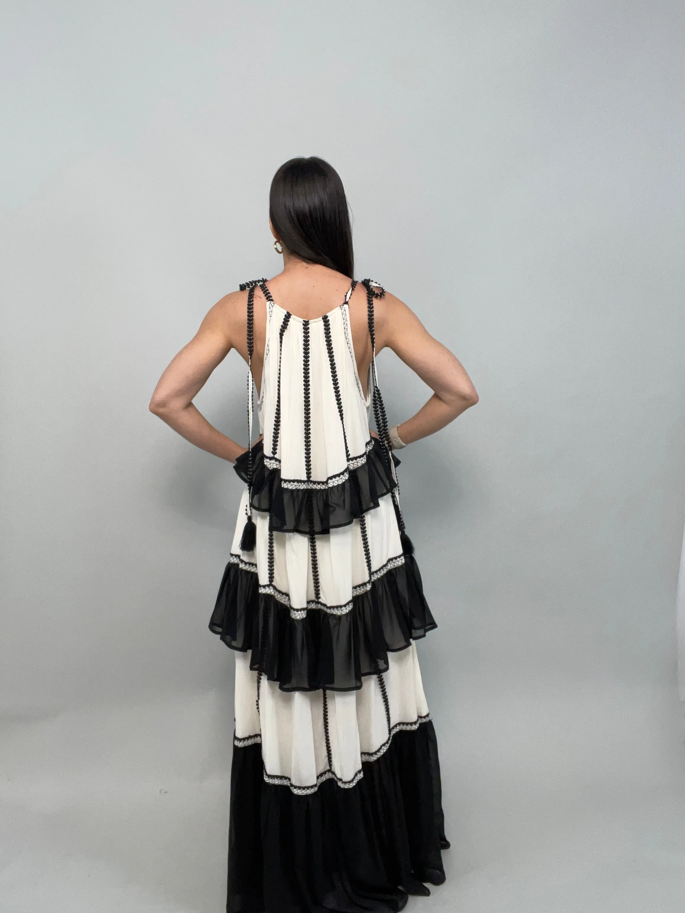 Isamalish Color Block Maxi Dress
