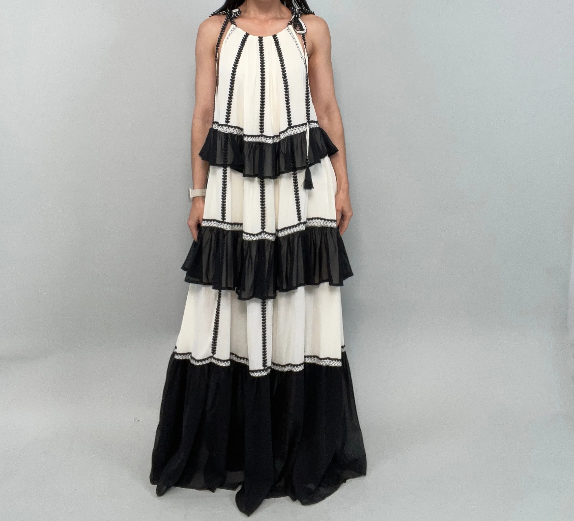 Isamalish Color Block Maxi Dress