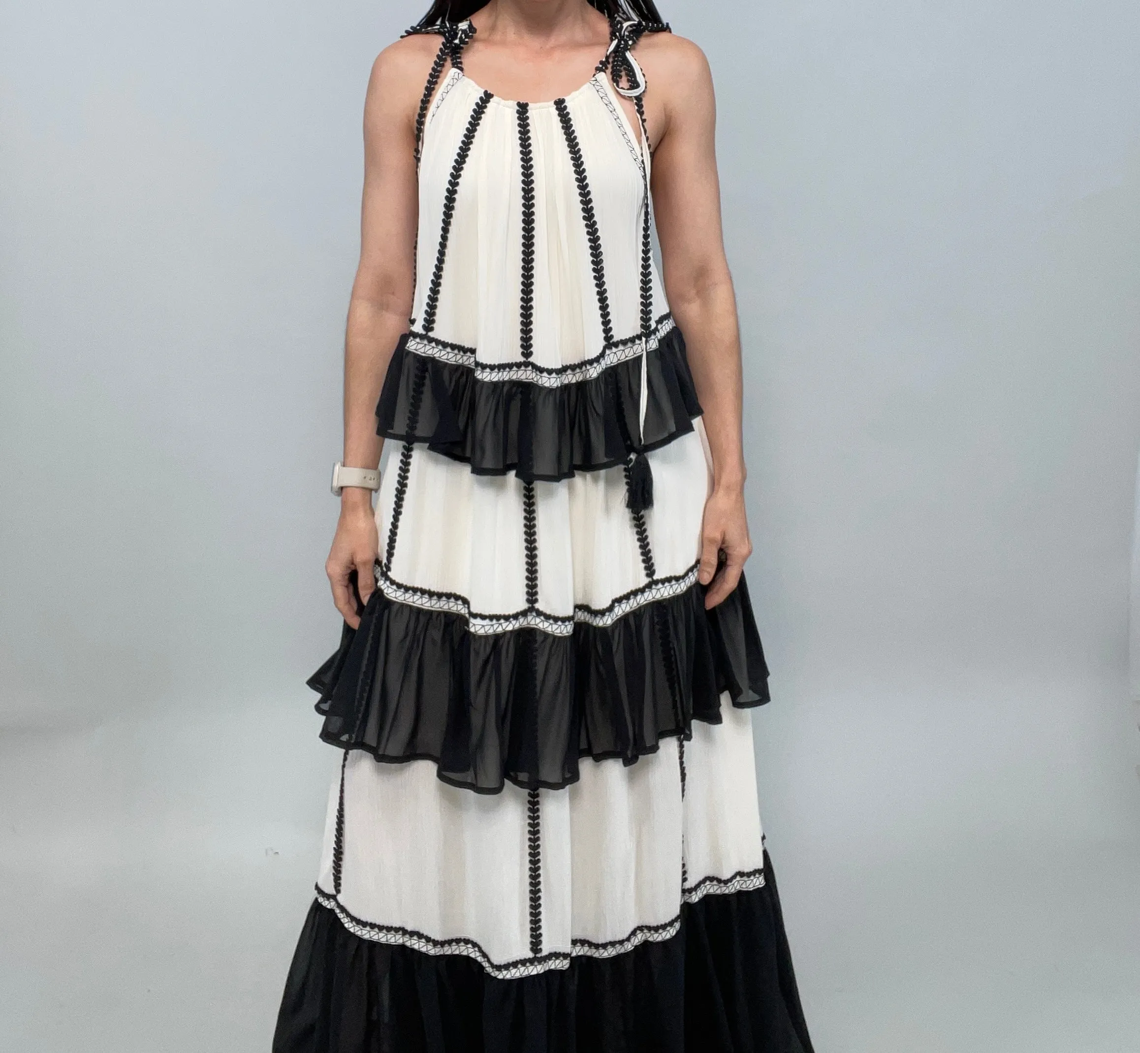 Isamalish Color Block Maxi Dress