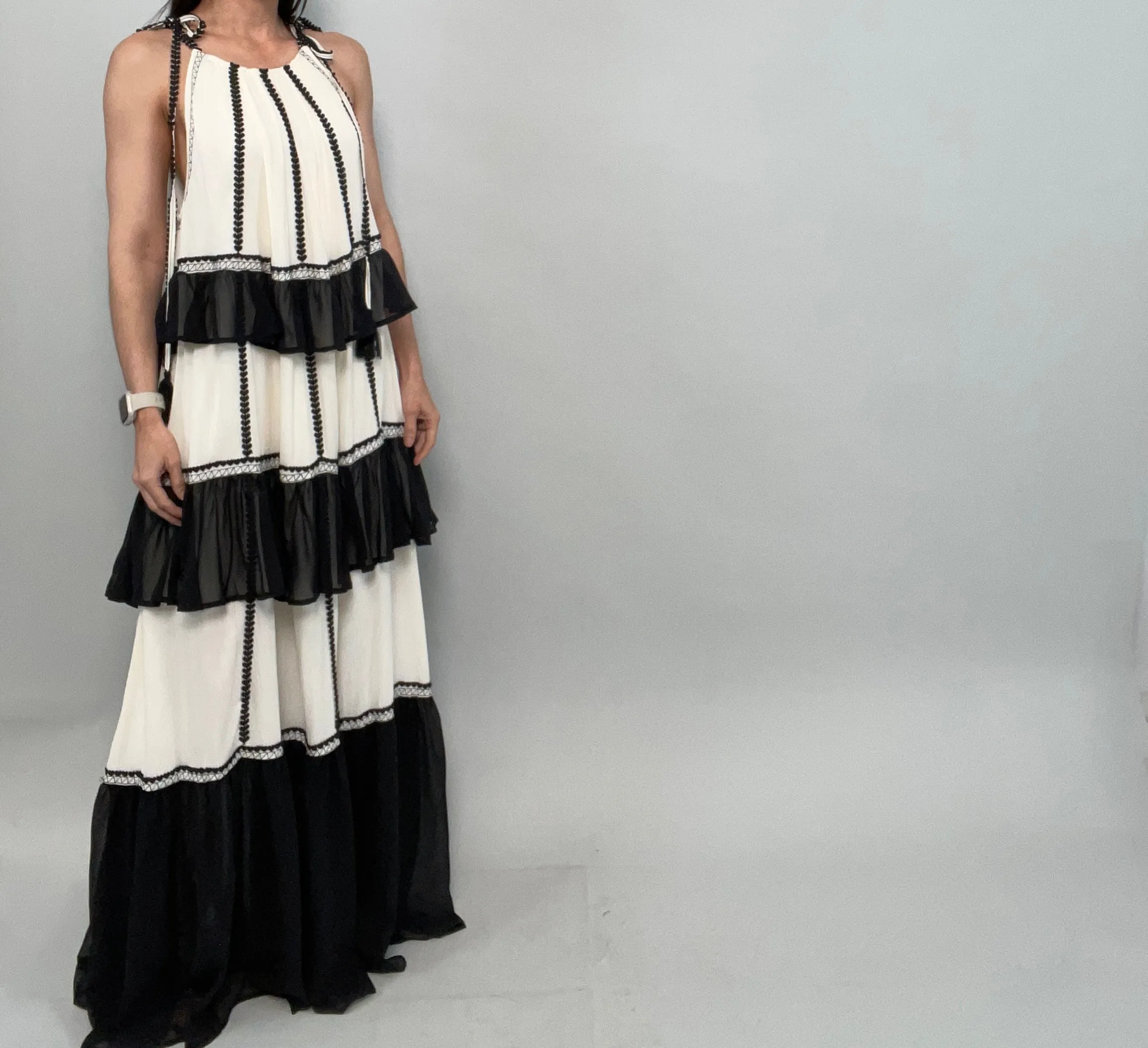 Isamalish Color Block Maxi Dress