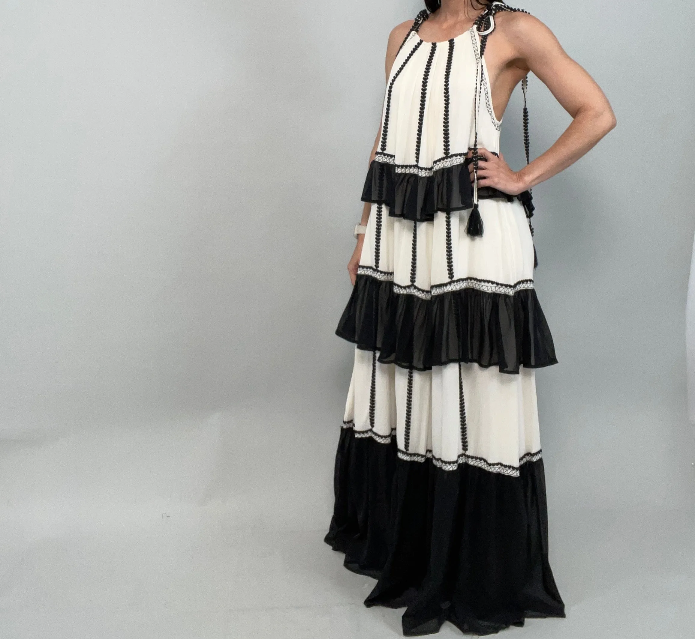 Isamalish Color Block Maxi Dress