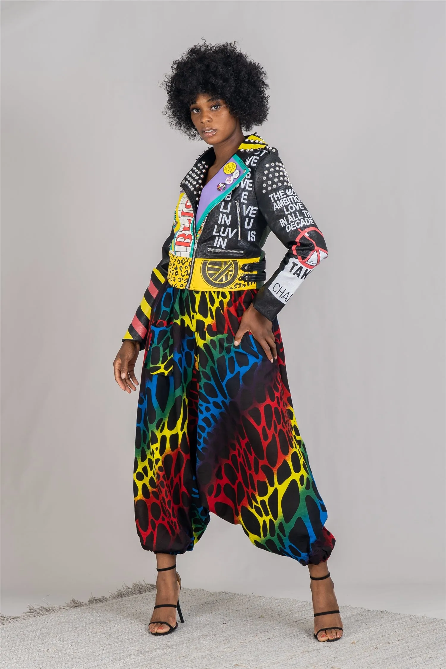 KaraChic 7638 Authentic African Print Harem Pant