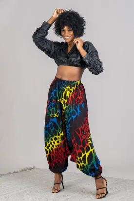 KaraChic 7638 Authentic African Print Harem Pant