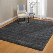Laura Ashley Luxury Shag Rug- Charcoal