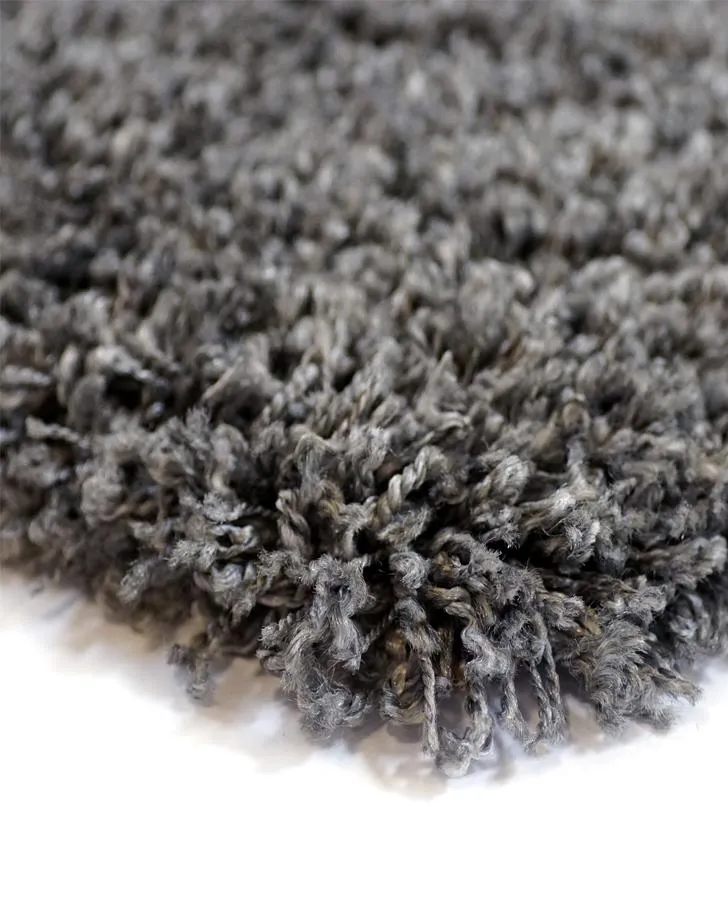 Laura Ashley Luxury Shag Rug- Charcoal
