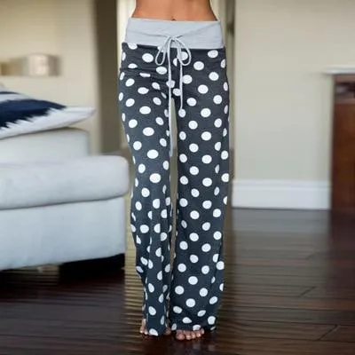 Loose Print Pink Flower Floral Harem Pants Capri Bottoms Sweatpants High Waist Female Pants Women Summer Wide Leg Trousers (US 2-14)