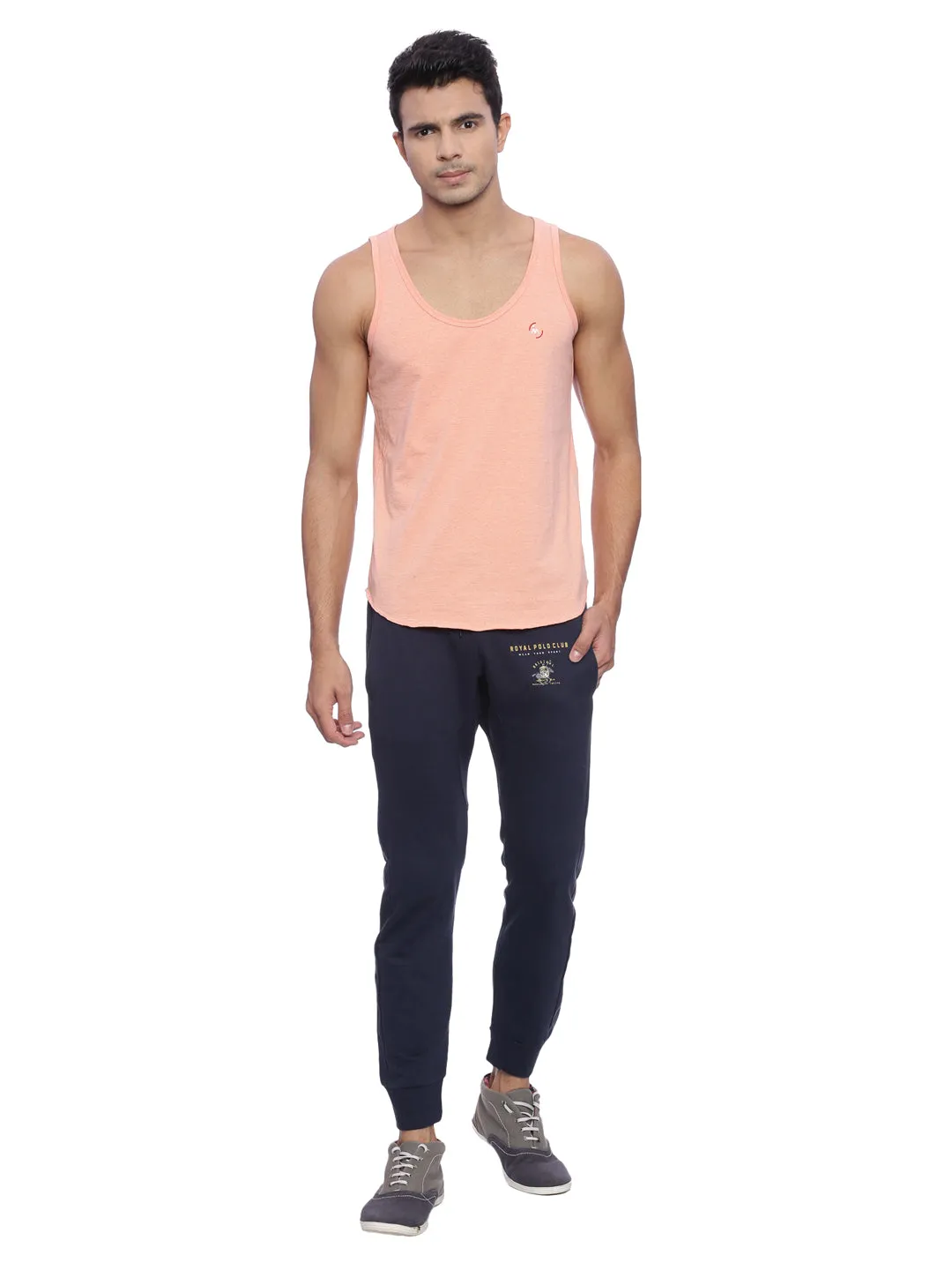 Masculino Latino Navy Blue Track Pants