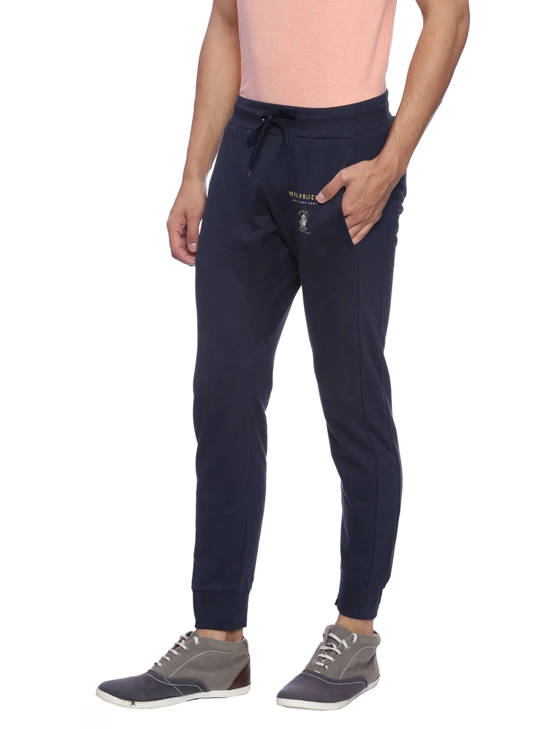 Masculino Latino Navy Blue Track Pants