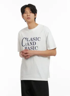 Men's Graphic Lettering Tee (White) IY410