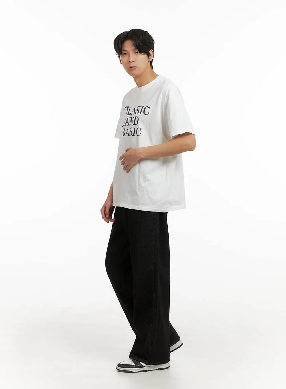 Men's Graphic Lettering Tee (White) IY410